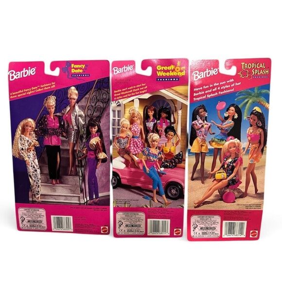 VTG 90s Barbie Fashions Lot Fancy Date Great Weekend Tropical Splash Magic Slate - Picture 2 of 9